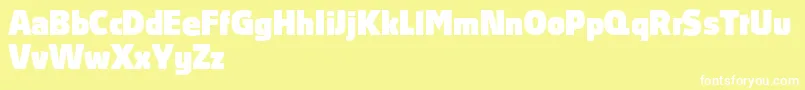 Шрифт AbsolutProBlackReduced – белые шрифты на жёлтом фоне