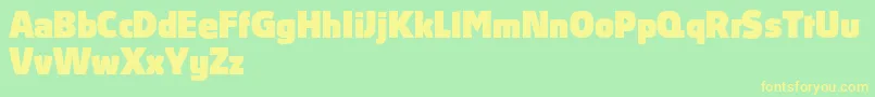 AbsolutProBlackReduced Font – Yellow Fonts on Green Background