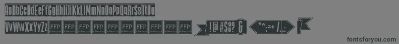 フォントTheBlackBoxFfp – 黒い文字の灰色の背景