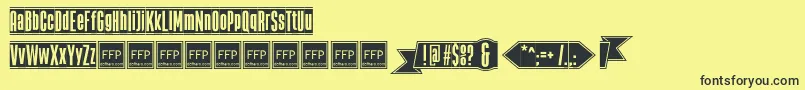 TheBlackBoxFfp Font – Black Fonts on Yellow Background