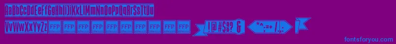 TheBlackBoxFfp Font – Blue Fonts on Purple Background