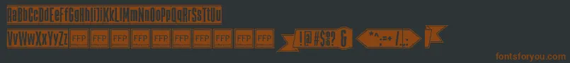 TheBlackBoxFfp-fontti – ruskeat fontit mustalla taustalla