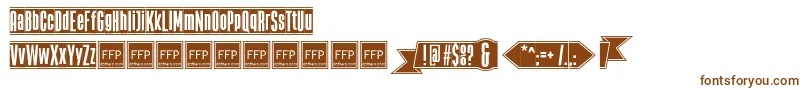 フォントTheBlackBoxFfp – 白い背景に茶色のフォント