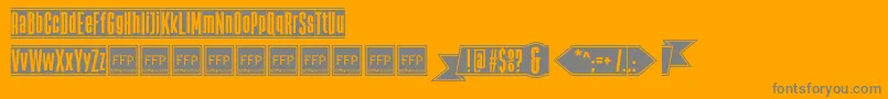 TheBlackBoxFfp Font – Gray Fonts on Orange Background