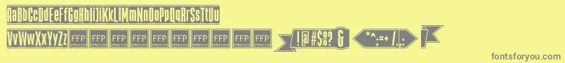 TheBlackBoxFfp Font – Gray Fonts on Yellow Background