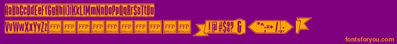 TheBlackBoxFfp Font – Orange Fonts on Purple Background