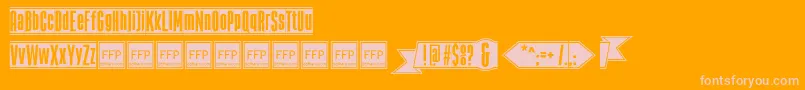 TheBlackBoxFfp Font – Pink Fonts on Orange Background