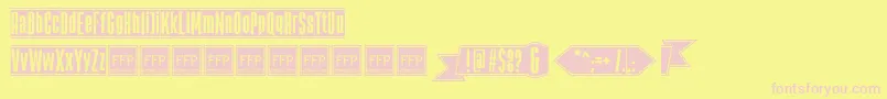 TheBlackBoxFfp Font – Pink Fonts on Yellow Background