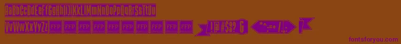 TheBlackBoxFfp Font – Purple Fonts on Brown Background