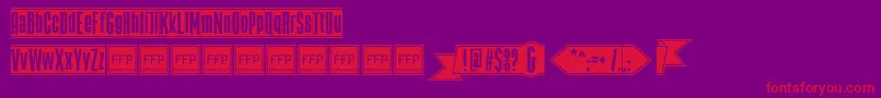 TheBlackBoxFfp Font – Red Fonts on Purple Background