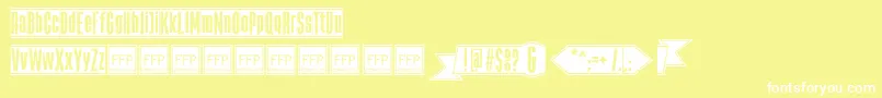 TheBlackBoxFfp Font – White Fonts on Yellow Background