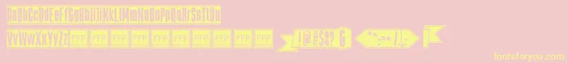 TheBlackBoxFfp Font – Yellow Fonts on Pink Background