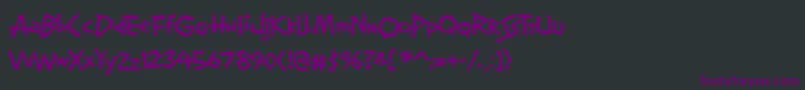 Screwball Font – Purple Fonts on Black Background