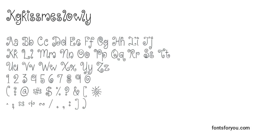 Kgkissmeslowly Font – alphabet, numbers, special characters