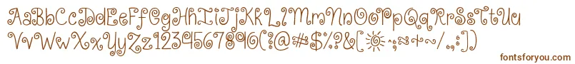 Kgkissmeslowly Font – Brown Fonts on White Background