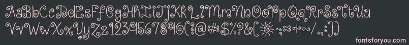 Kgkissmeslowly Font – Pink Fonts on Black Background
