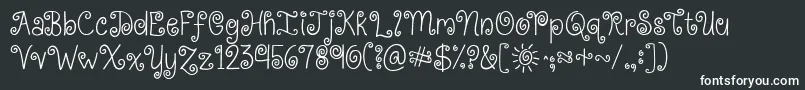 Kgkissmeslowly Font – White Fonts on Black Background