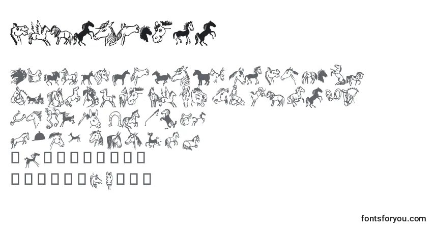 Schriftart Horsedings – Alphabet, Zahlen, spezielle Symbole
