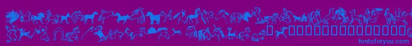 Шрифт Horsedings – синие шрифты на фиолетовом фоне