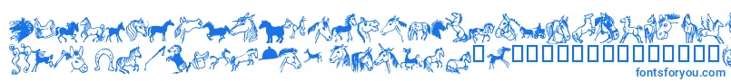 Horsedings Font – Blue Fonts on White Background