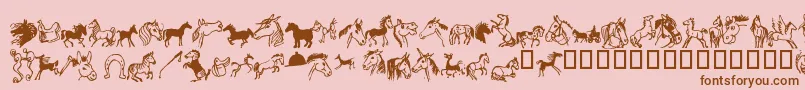 Horsedings Font – Brown Fonts on Pink Background