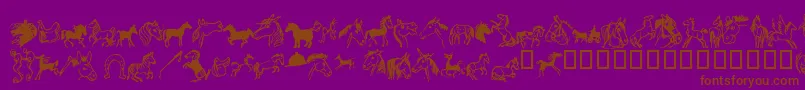 Horsedings Font – Brown Fonts on Purple Background