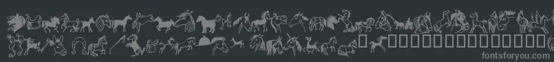 Horsedings Font – Gray Fonts on Black Background