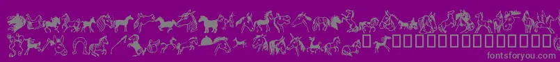 fuente Horsedings – Fuentes Grises Sobre Fondo Morado