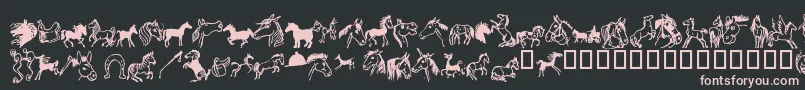 Horsedings Font – Pink Fonts on Black Background