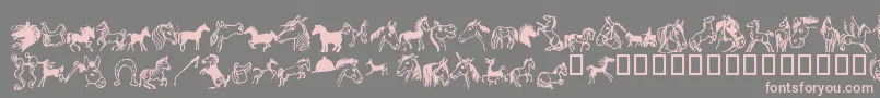Horsedings Font – Pink Fonts on Gray Background
