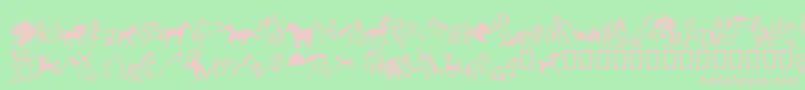 Horsedings Font – Pink Fonts on Green Background