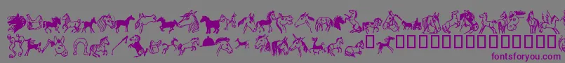 Horsedings Font – Purple Fonts on Gray Background