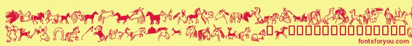 Horsedings Font – Red Fonts on Yellow Background