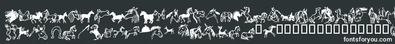 Horsedings Font – White Fonts on Black Background