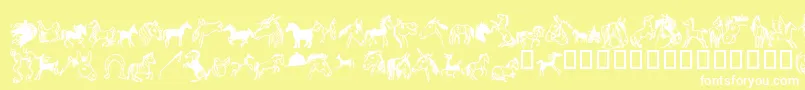 Horsedings Font – White Fonts on Yellow Background