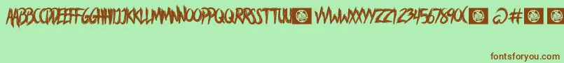 AVoiceLiberty Font – Brown Fonts on Green Background