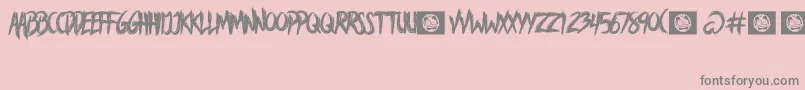 AVoiceLiberty Font – Gray Fonts on Pink Background