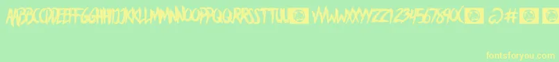 AVoiceLiberty Font – Yellow Fonts on Green Background