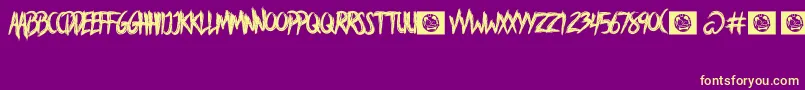 AVoiceLiberty Font – Yellow Fonts on Purple Background