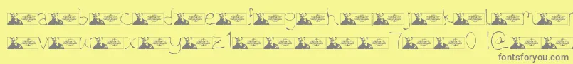 FtfAywaveArtyFreeDemo Font – Gray Fonts on Yellow Background