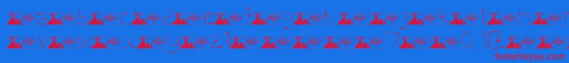 FtfAywaveArtyFreeDemo Font – Red Fonts on Blue Background