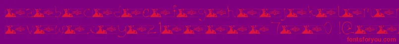 FtfAywaveArtyFreeDemo Font – Red Fonts on Purple Background