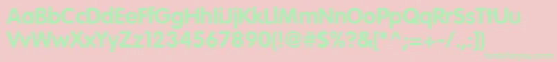 VagroundedstdBold Font – Green Fonts on Pink Background