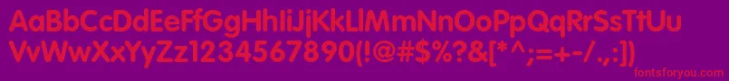 VagroundedstdBold Font – Red Fonts on Purple Background