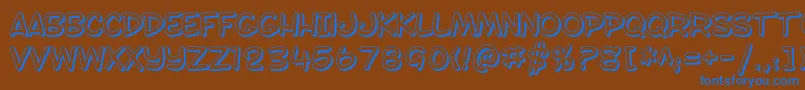 SfToontimeShaded Font – Blue Fonts on Brown Background