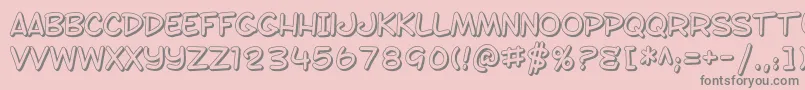 SfToontimeShaded Font – Gray Fonts on Pink Background