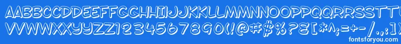 SfToontimeShaded Font – White Fonts on Blue Background