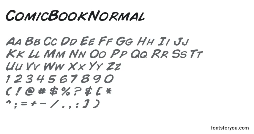 ComicBookNormalフォント–アルファベット、数字、特殊文字