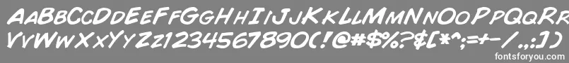 ComicBookNormal Font – White Fonts on Gray Background