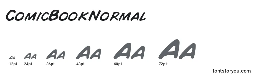 ComicBookNormal Font Sizes